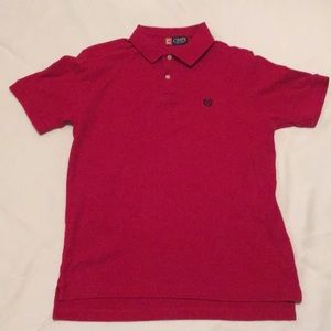 Chaps Shortsleeve Polo Shirt-Size Large-Color Red